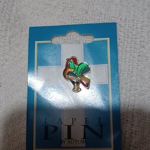 Vintage 1998 Autom "De Colores" Rooster Lapel Pin